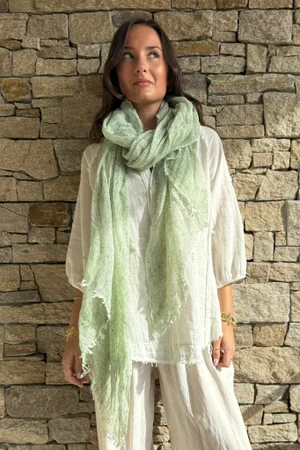 Speckled Rustic Scarf Green